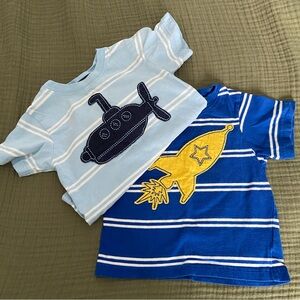 Garanimals Light Blue and Blue Submarine and Rocket Tees